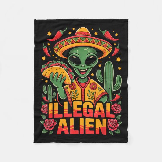Illegale Ausländer Fleecedecke (Vorderseite)