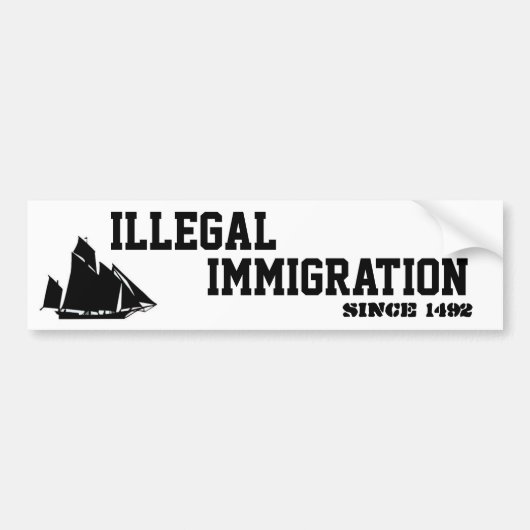 Illegaler Immigration-Aufkleber Autoaufkleber (Vorne)