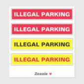 illegales Parken Aufkleber (Blatt)