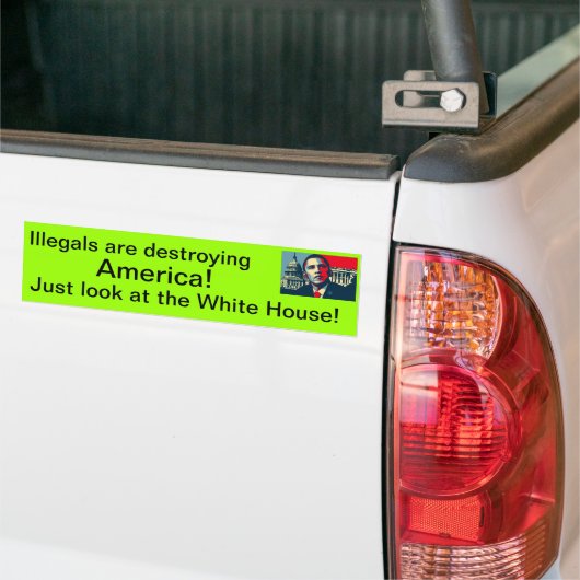 Illegals zerstören Amerika! Autoaufkleber (Auf Lkw)