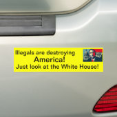 Illegals zerstören Amerika Autoaufkleber (Auf Auto)