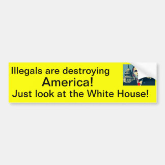 Illegals zerstören Amerika Autoaufkleber