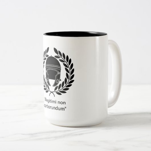 "Illegitimi nicht carborun… Zweifarbige Tasse (VorderseiteRechts)