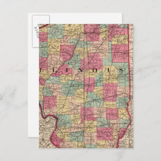 Illinois 12 postkarte (Vorne/Hinten)