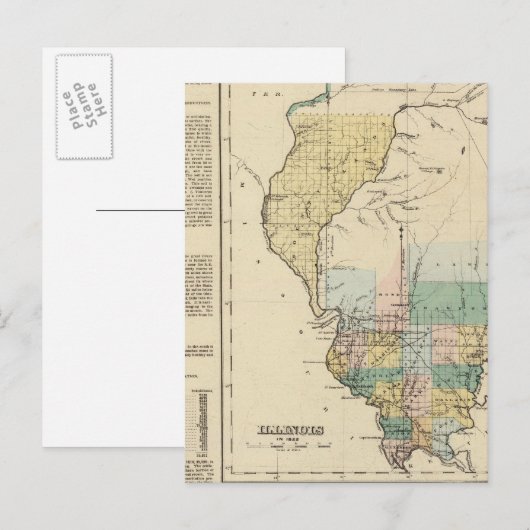 Illinois 1822 postkarte (Vorne/Hinten)