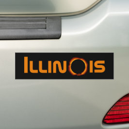 Illinois 2024 Gesamtsolares Eclipse Autoaufkleber