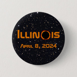 Illinois 2024 Gesamtsolares Eclipse Button