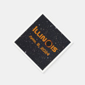 Illinois 2024 Gesamtsolares Eclipse Serviette (Ecke)