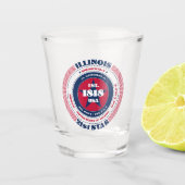 Illinois 21st Star Patriotic Shot Glas (Vorderseite)