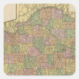 Illinois 2 quadratischer aufkleber