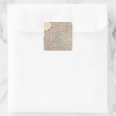 Illinois 3 quadratischer aufkleber (Tasche)