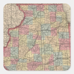 Illinois 7 quadratischer aufkleber