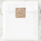 Illinois 8 quadratischer aufkleber (Tasche)