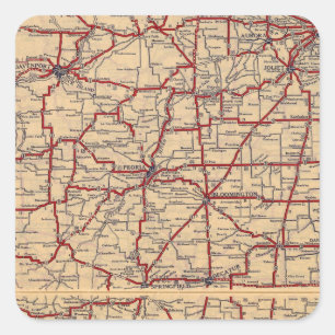 Illinois 8 quadratischer aufkleber