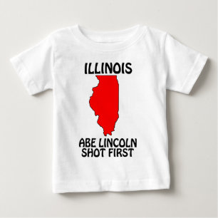 Illinois - Abe Lincoln schoss zuerst Baby T-shirt