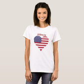 Illinois American Flag Heart T-Shirt (Vorne ganz)