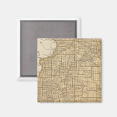 Illinois Atlas Karte Magnet (Vorderseite/Rückseite)