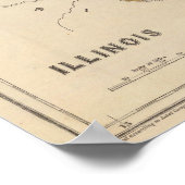 Illinois Atlas Karte Poster (Ecke)