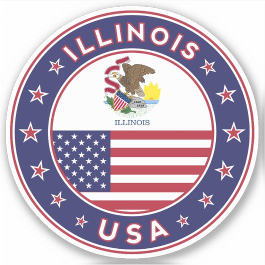 Illinois Aufkleber (Vorderseite)