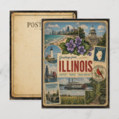 Illinois-authentische Vintage-Postkarte Postkarte (Vorne/Hinten)