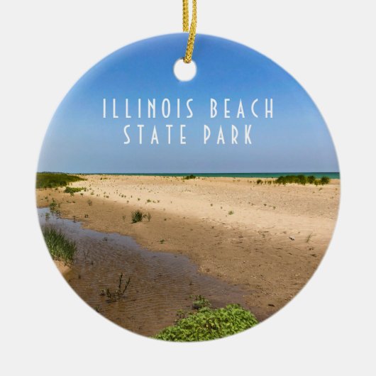 Illinois Beach Staat Park Keramik Ornament (Vorne)