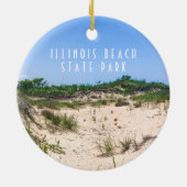 Illinois Beach Staat Park Keramik Ornament (Hinten)
