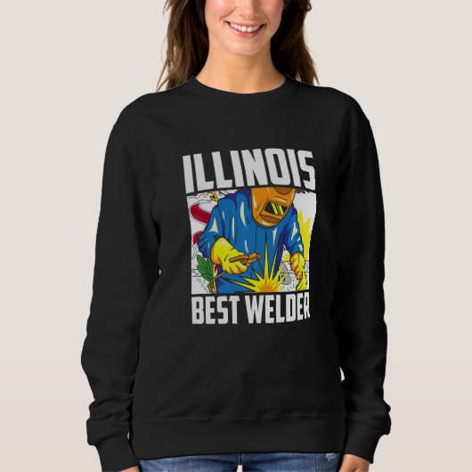 Illinois Best Welder Ironworker Ironsmith Welding Sweatshirt (Vorderseite)