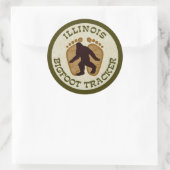Illinois Bigfoot Tracker Runder Aufkleber (Tasche)