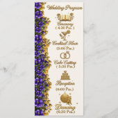 Illinois Blau Veilchen Hochzeitsprogrammkarte Programm (Vorderseite)