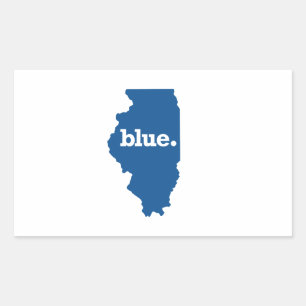 ILLINOIS BLauer STAAT Rechteckiger Aufkleber