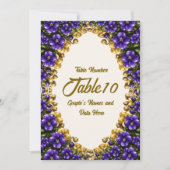 Illinois Blue Violet Hochzeitstischnummer (Vorderseite)