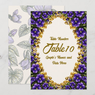 Illinois Blue Violet Hochzeitstischnummer