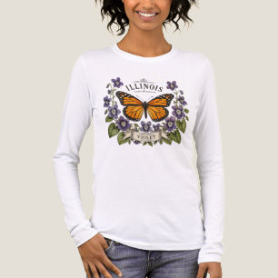 Illinois Blüht und Schmetterlingsstolz Tri-Blend Shirt