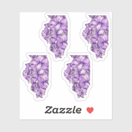 Illinois-Blume Aufkleber (Blatt)