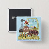 Illinois Button (Vorne & Hinten)