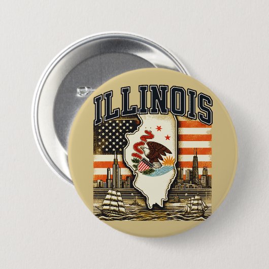 Illinois Button (Vorne & Hinten)