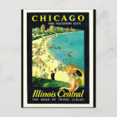 Illinois Central Chicago Postkarte (Vorderseite)