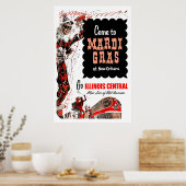 Illinois Central Railroad, Mardi Gras Plakat (Küche)