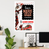 Illinois Central Railroad, Mardi Gras Plakat (Heimbüro)