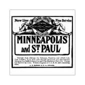 Illinois Central Railroad Minneapolis und St. Paul Gummistempel (Prägung)