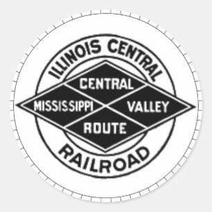Illinois Central Railroad Vintage Logo-Aufkleber Runder Aufkleber