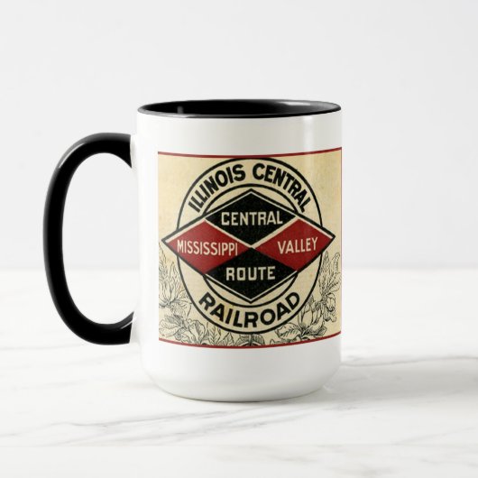 Illinois Central Railway Vintage Logo-Tasse Tasse (Links)