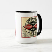 Illinois Central Railway Vintage Logo-Tasse Tasse (VorderseiteRechts)