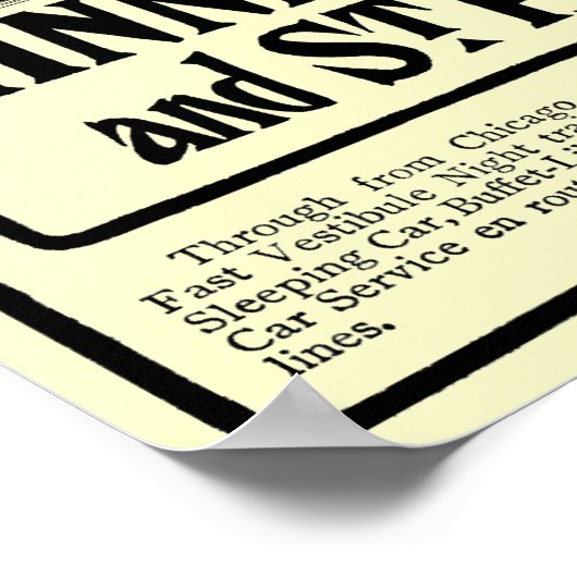 Illinois Central Railway Vintage Poster (Ecke)