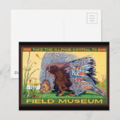 Illinois Central to Field Museum Porcupine Postkarte (Vorne/Hinten)
