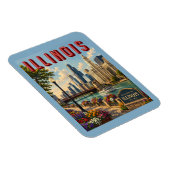 Illinois Chicago Fluss Magnet (Rechte Seite)