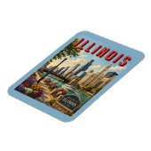 Illinois Chicago Fluss Magnet (Linke Seite)