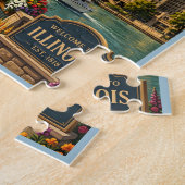 Illinois Chicago Fluss Puzzle (Seite)