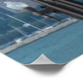 Illinois, Chicago Marinepier, US-Flaggen Poster (Ecke)