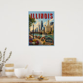 Illinois Chicago River Poster (Küche)